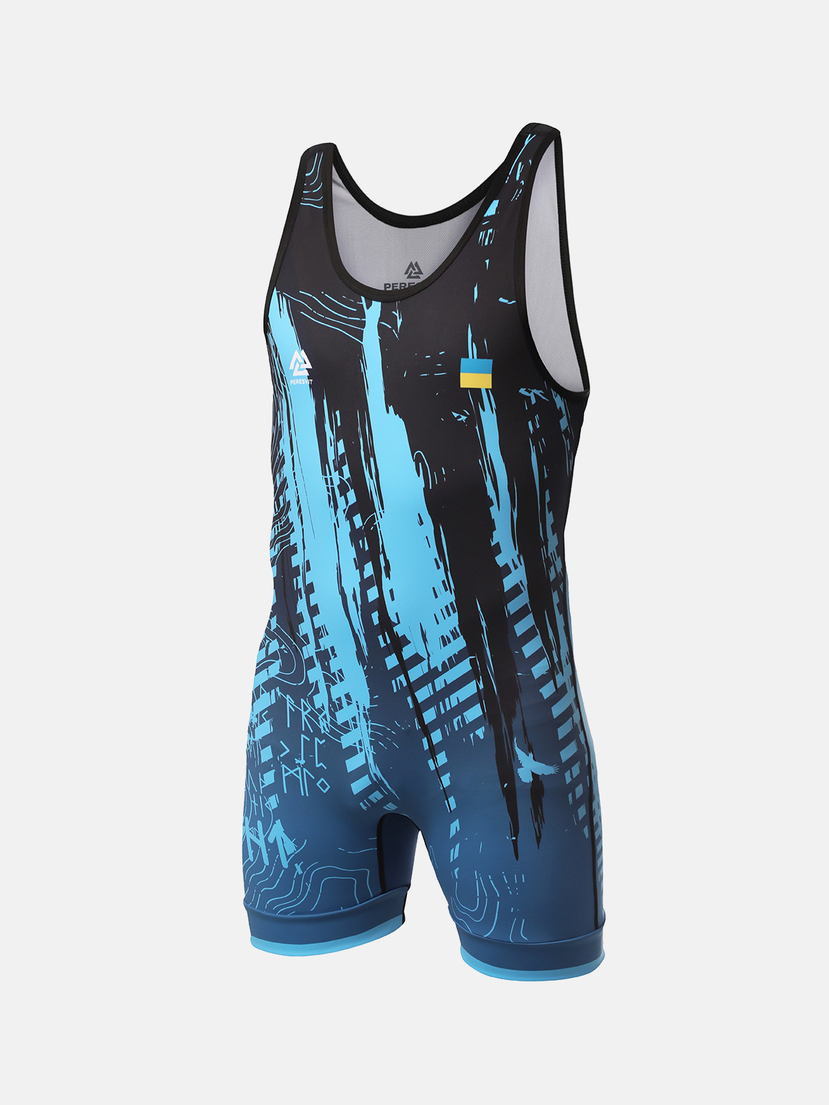 Peresvit Temper Kids Wrestling Singlet Blue Black, Photo № 3